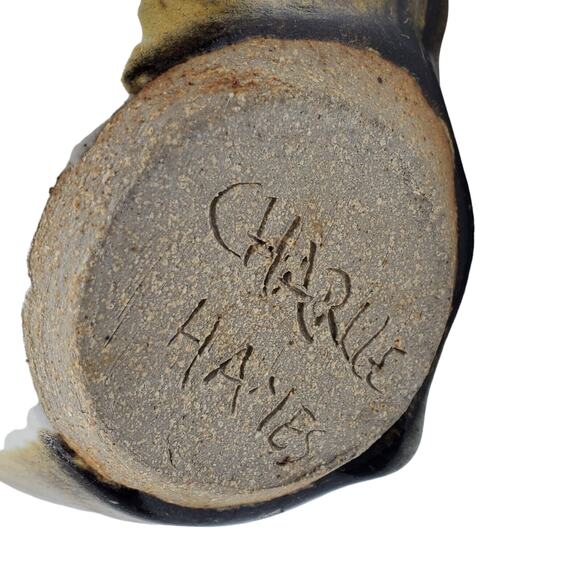 Rustic Stoneware Jug Batter Pitcher Thick Glaze Creamer Handmade Studio Pottery - Picture 7 of 8